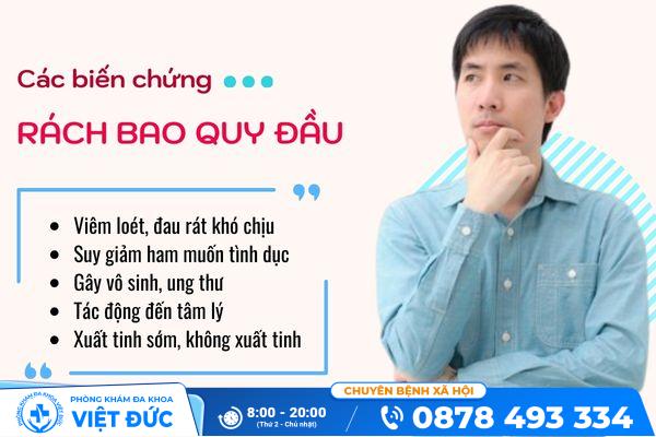 Nguyên nhân gây rách bao quy đầu và hướng dẫn cách xử lý 20 Biến chứng rách bao quy đầu ở nam giới